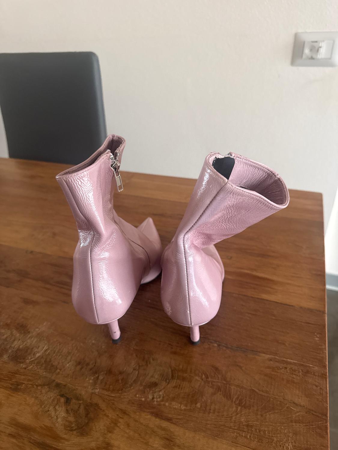 POINTED LEATHER ANKLE BOOTS - Image 4