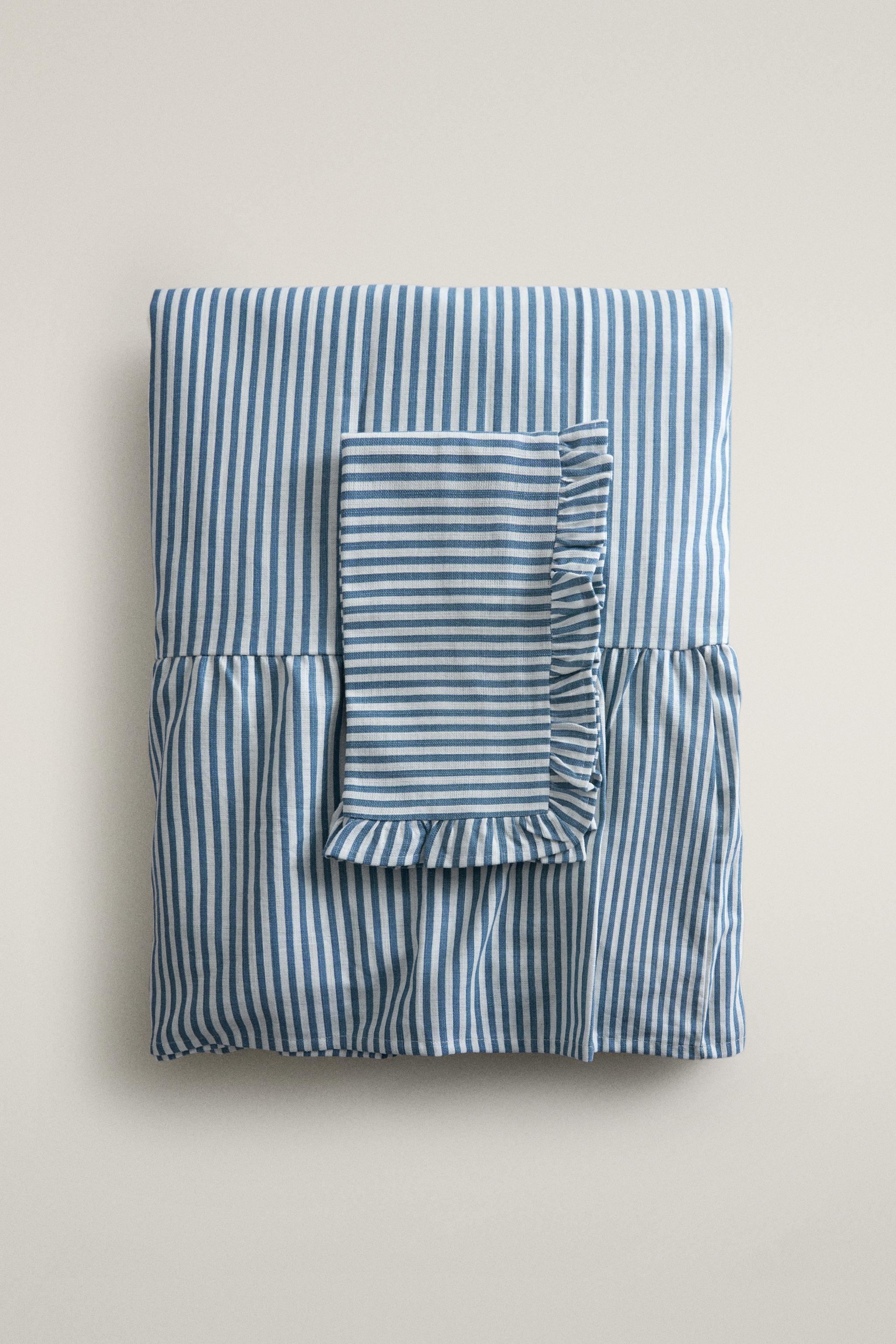 COTTON RUFFLED TABLECLOTH