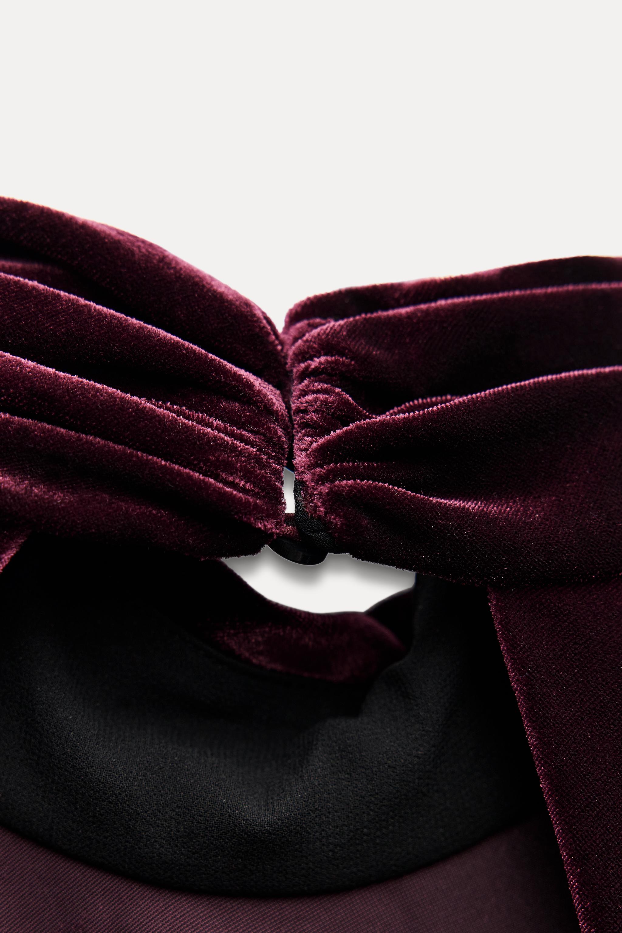 Zara burgundy velvet dress hotsell