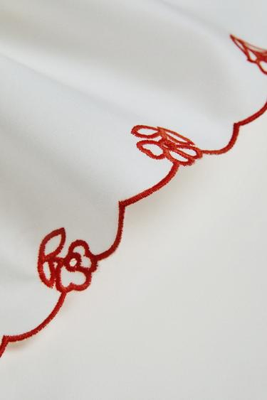 KIDS' FLAT SHEET WITH EMBROIDERED FLOWERS - Reddish by Zara - Image 3