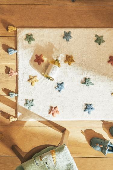 CHILDREN'S BATH MAT WITH STARS - Oyster-white by Zara