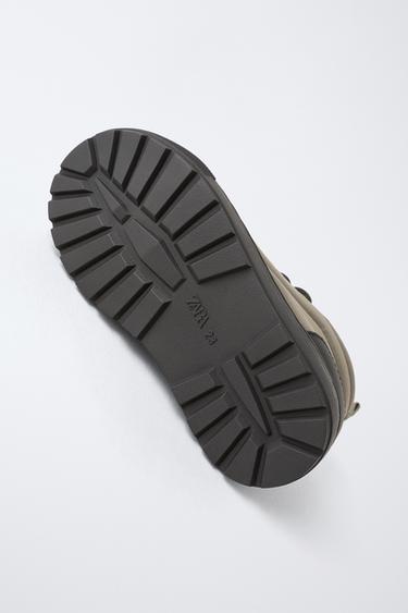 NYLON HIGH-TOP SNEAKERS - Khaki Green by Zara - Image 3