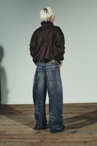 BLOUSON BOMBER EFFET DAIM - Marron de Zara - Image 3