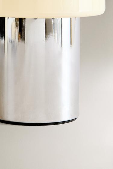 METAL AND GLASS TABLE LAMP - Silver by Zara - Image 2