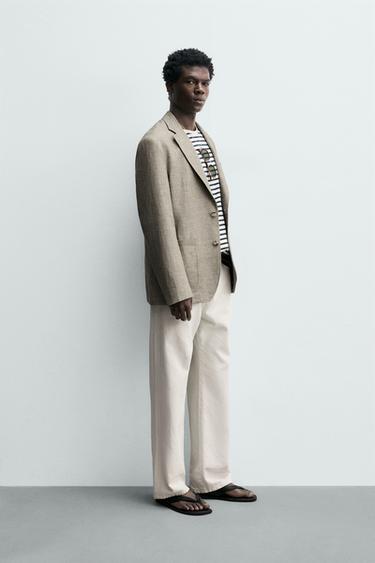BLAZER DÉCONTRACTÉE STRUCTURÉE - Beige de Zara - Image 3