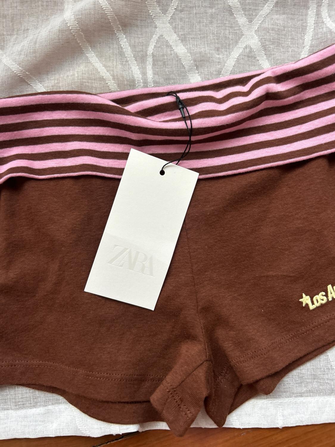 MINI SHORTS WITH STRIPED WAIST - Image 4