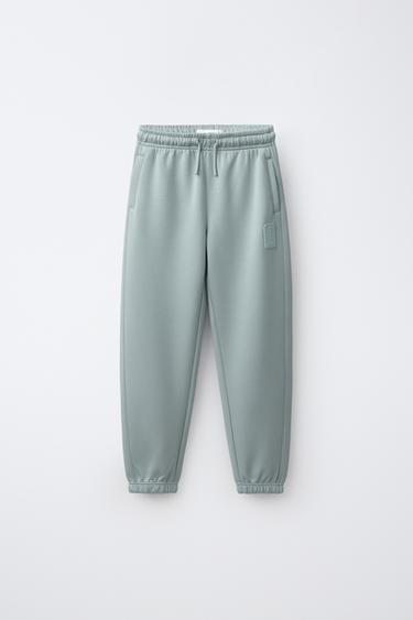 SPORTY LOGO TROUSERS - Blue / Grey by Zara - Image 0