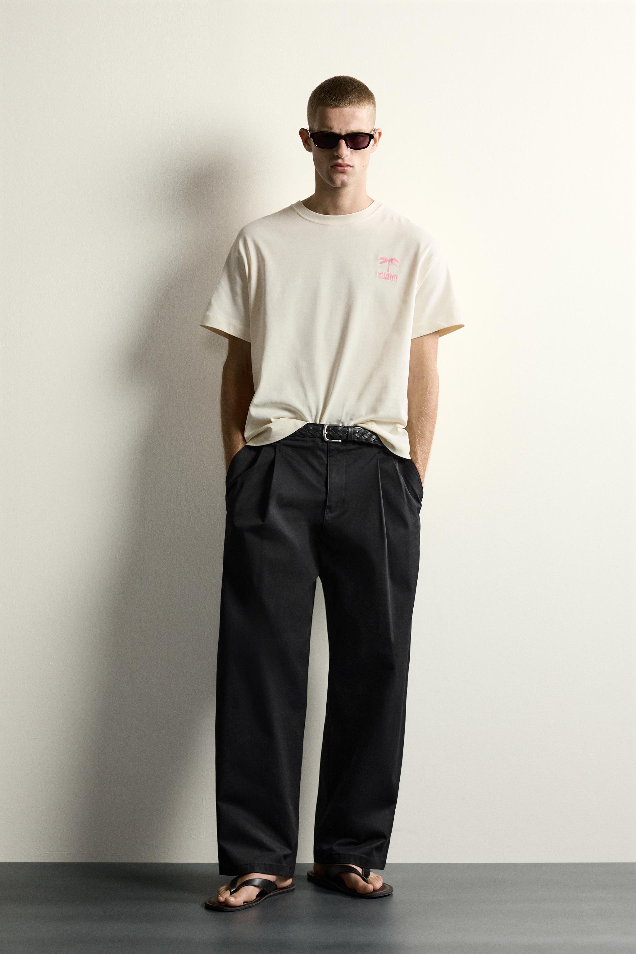 MIAMI PATCH RELAXED FIT T-SHIRT - White | ZARA Canada