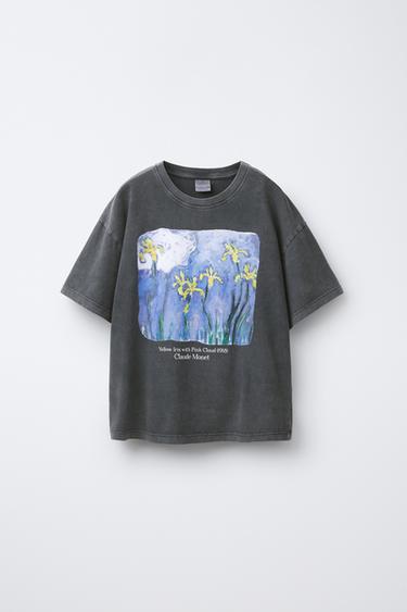 Zaras T-SHIRT CLAUDE MONET © - Grå antracit - Bild 0