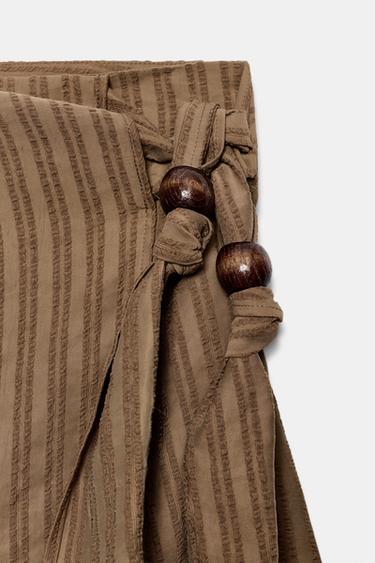 JUPE-PANTALON NŒUD FANTAISIE - Marron de Zara - Image 7