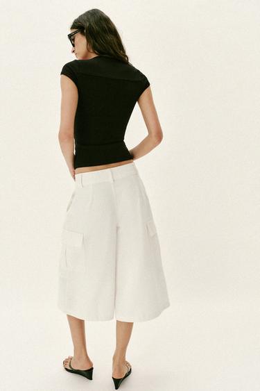 T-SHIRT ENCOLURE CARRÉE - Noir de Zara - Image 2