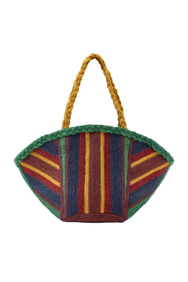 100% JUTE STRIPED BAG