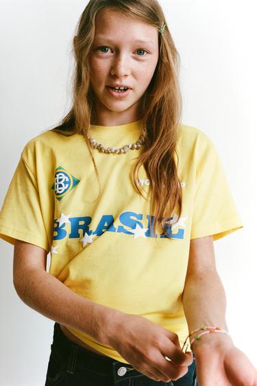 Zaras T-SHIRT TRYCK BRASILIEN FIFA WORLD CUP™ 2026 - Gul