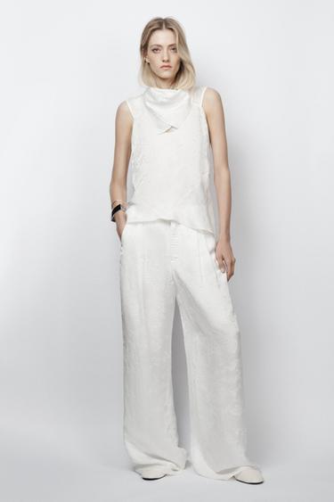Zara ZARA WOMAN 系列提花西裝外套和長褲 - 限量版 -