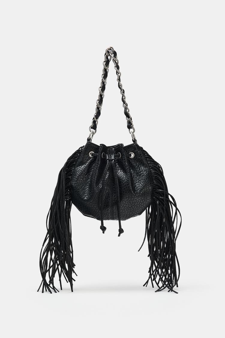 Bolsa de hombro con flecos 3