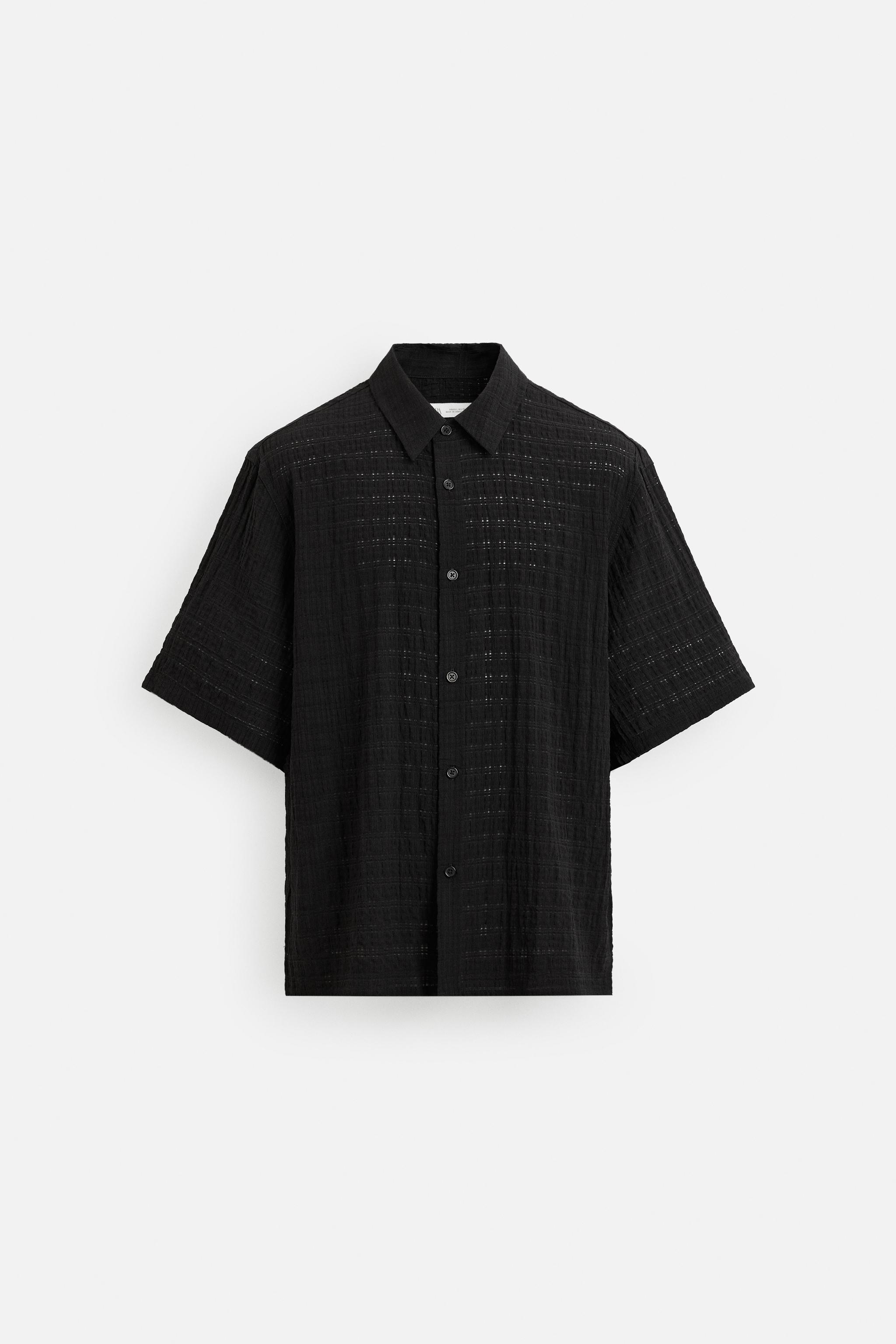 TEXTURED PLAID SHIRT