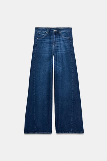 JEANS TIRO ALTO WIDE LEG - Azul de Zara