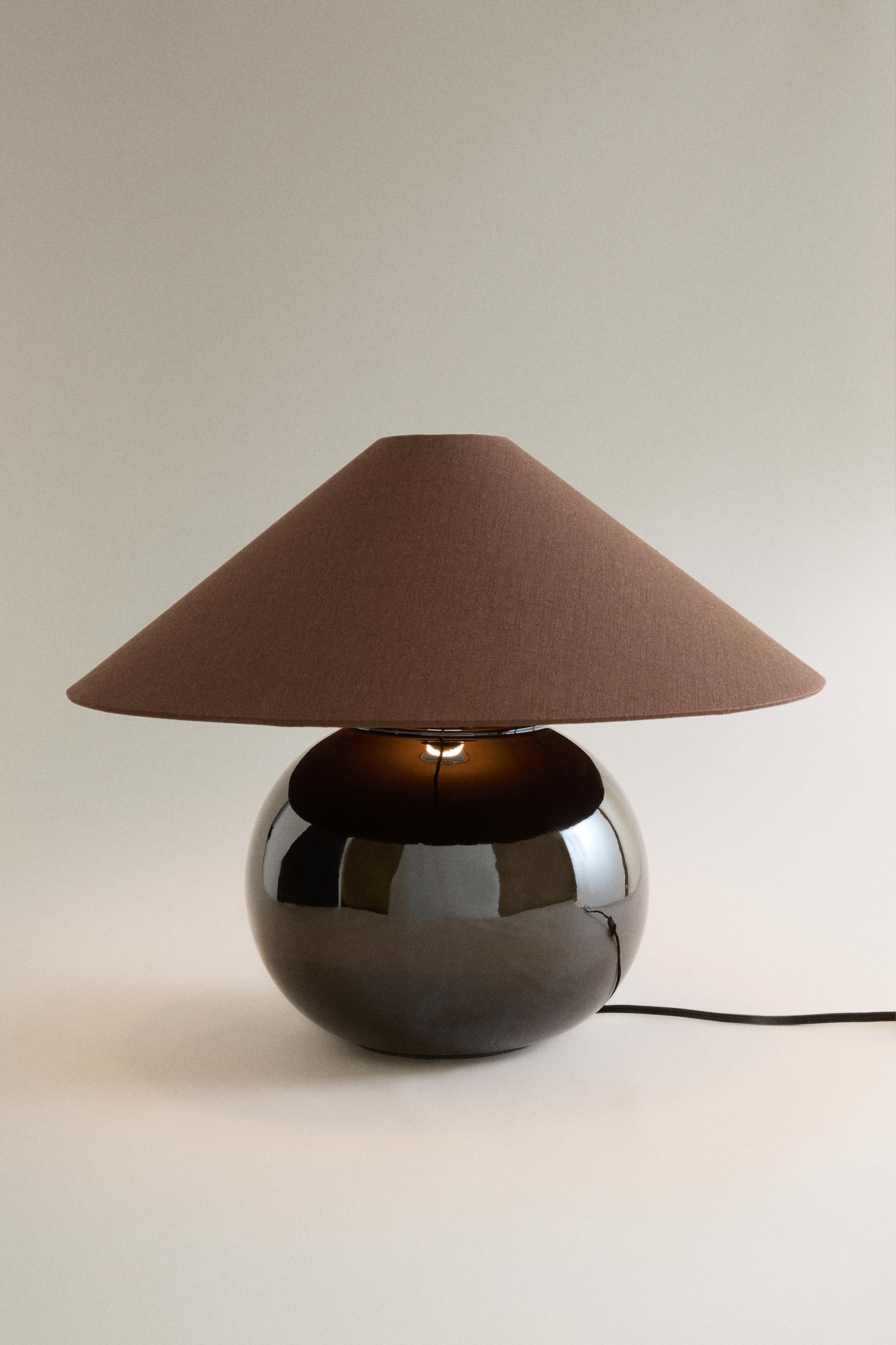 STONEWARE LINEN TABLE LAMP