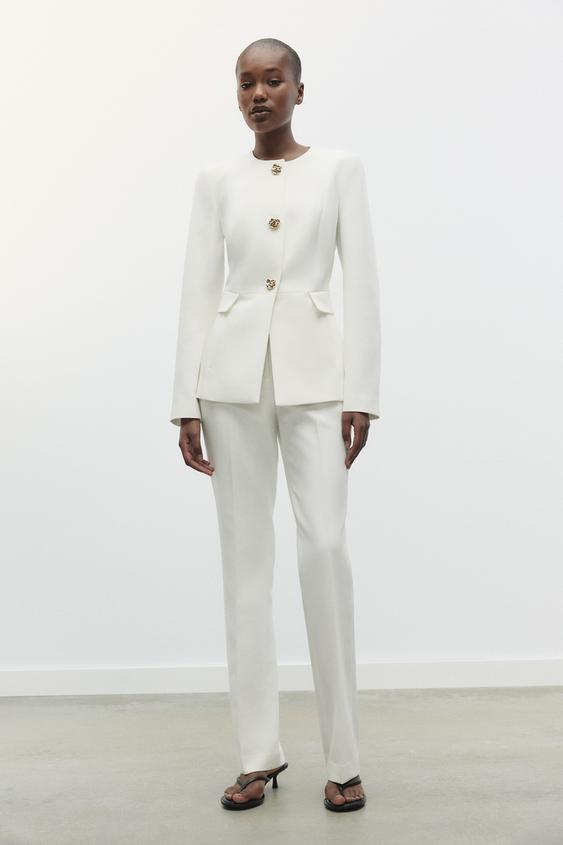 Pantalón Blanco Trajes Sastre Blanco Traje Sastre Traje Pantalon