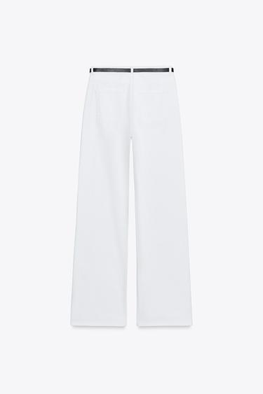 JEANS Z1975 STRAIGHT HIGH-WAIST FULL LENGTH - White by Zara - Image 6