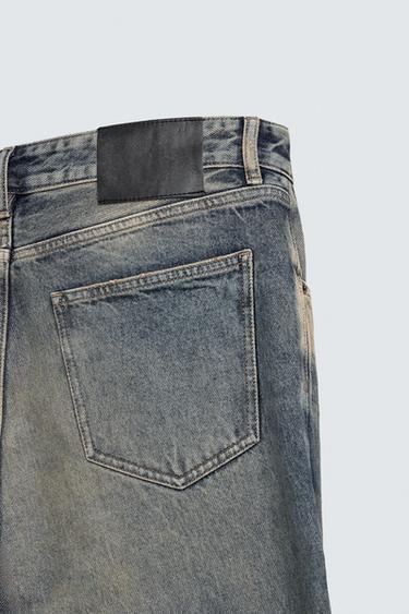 STAINED WASH FLARE FIT JEANS - Ink blue by Zara - Image 10