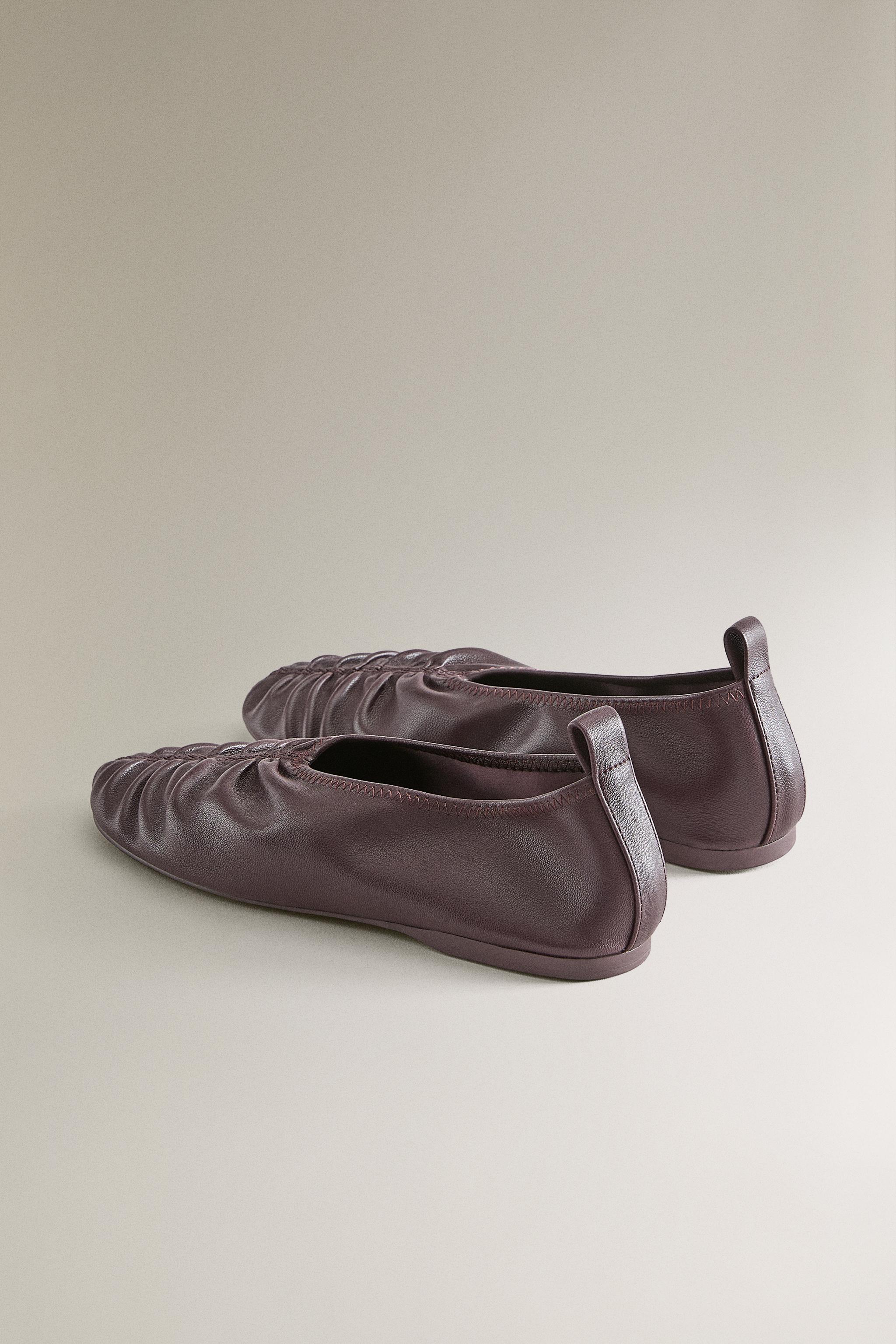 BALLERINES PLIS CUIR