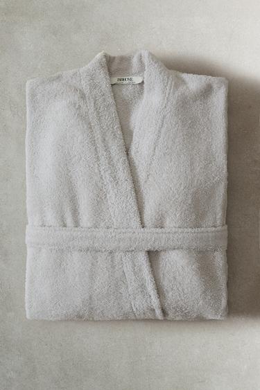 HIGH QUALITY COTTON BATHROBE (420 GXM²) - Light grey de Zara - Image 5