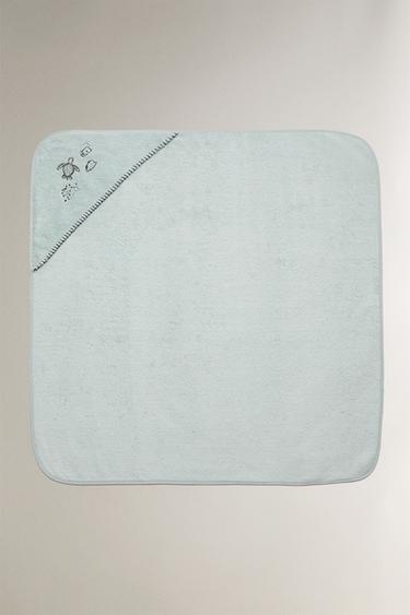 SERVIETTE DE BAIN CAPUCHE BÉBÉ TROPICAL SEA - Bleu clair de Zara - Image 3
