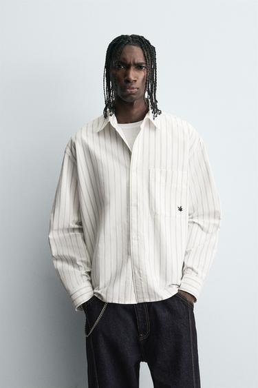 STRIPED SHIRT WITH POCKET - striped by Zara