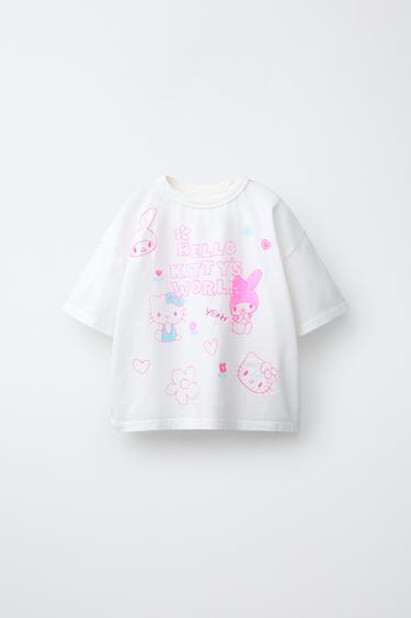 تيشرت مطرّز HELLO KITTY © SANRIO - أبيض الخاص بـ Zara