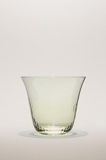 TRANSPARENT GLASS TUMBLER - Greenish by Zara
