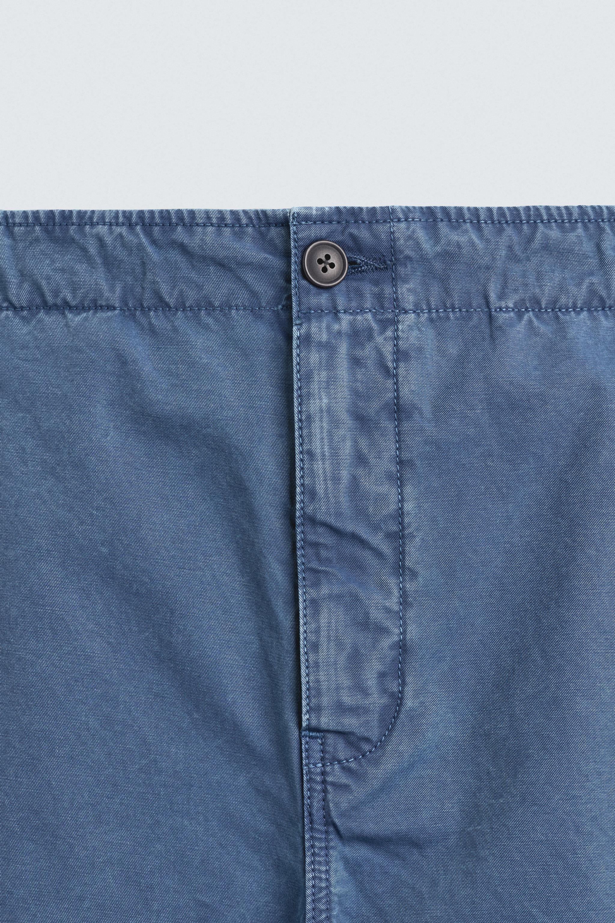 WASHED RELAXED FIT CARGO PANTS