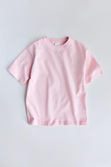 CAMISETA LISA COM ETIQUETA - Rosa da Zara