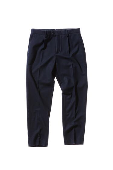 Zara FLANNEL SUIT PANTS - Navy blue
