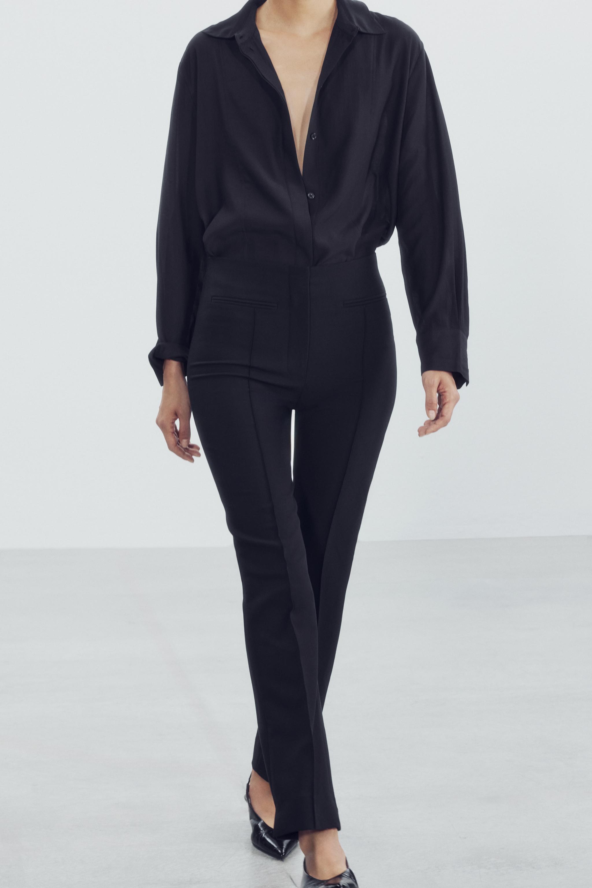ZW COLLECTION SEWN-CREASE PANTS