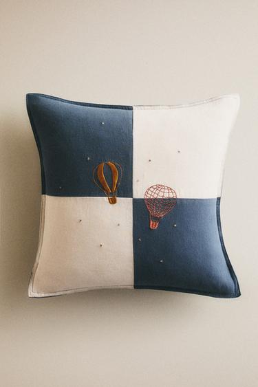 HOUSSE DE COUSSIN ENFANT BRODERIE BALLONS - Multicolore de Zara