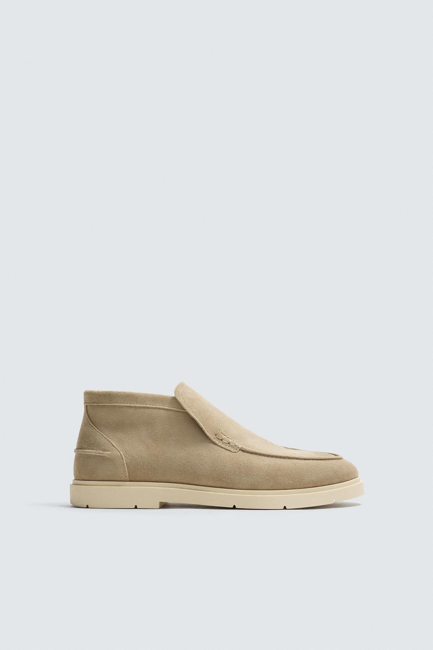 Zara Tan Chukka Boots Suede Minimalist Design New Zara X Clarks Ankle Leather Boots Men main image 4