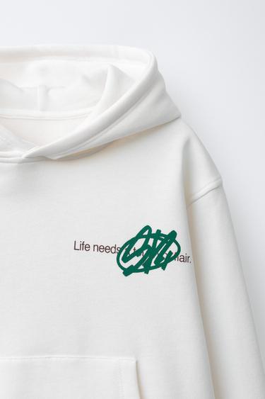 GRAFFITI HOODIE - Oyster-white by Zara - Image 2