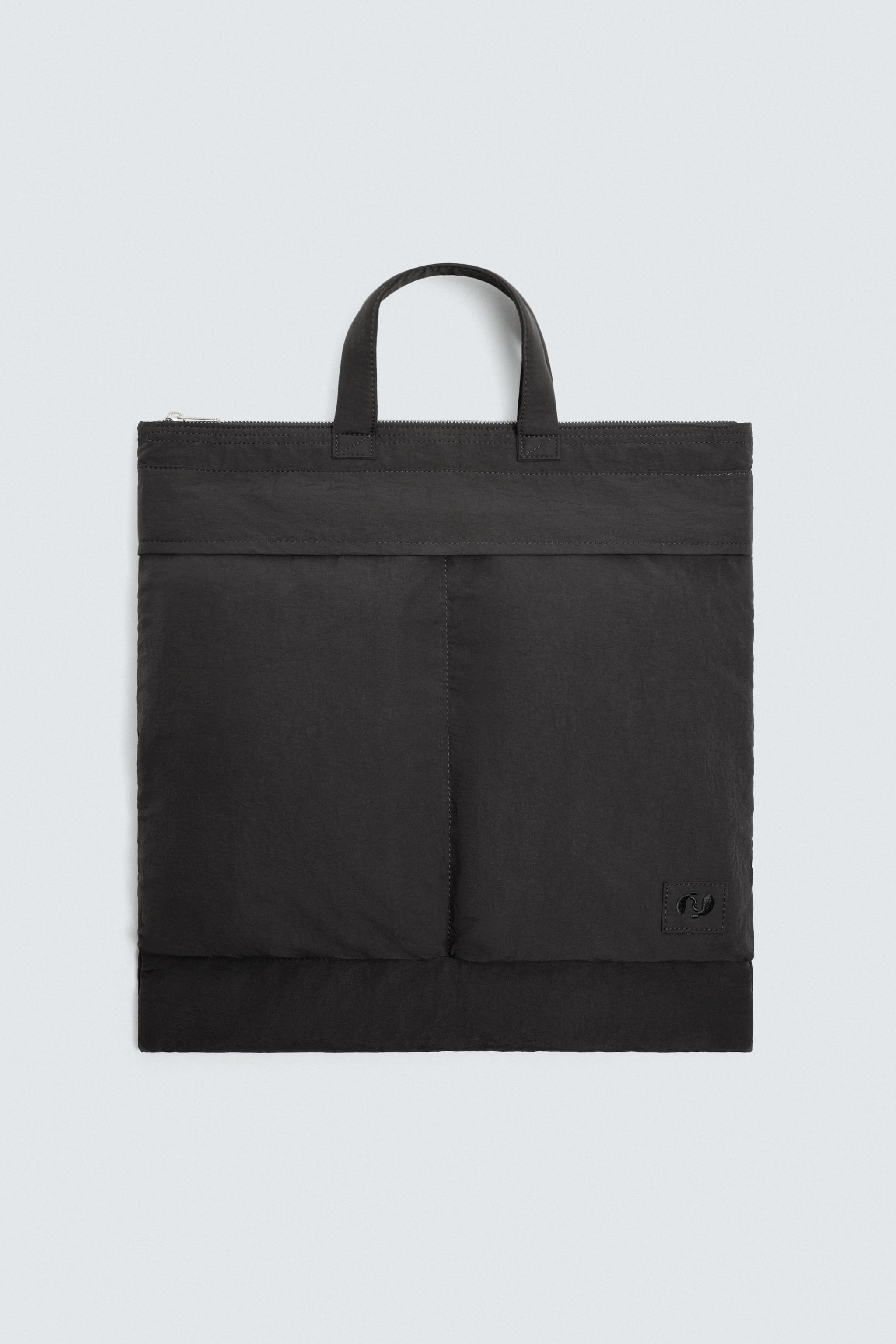 ZARA トートバッグ ボストンバッグ　レザー リアルレザートートハンドバッグ−LIMITED EDITION - ブルー