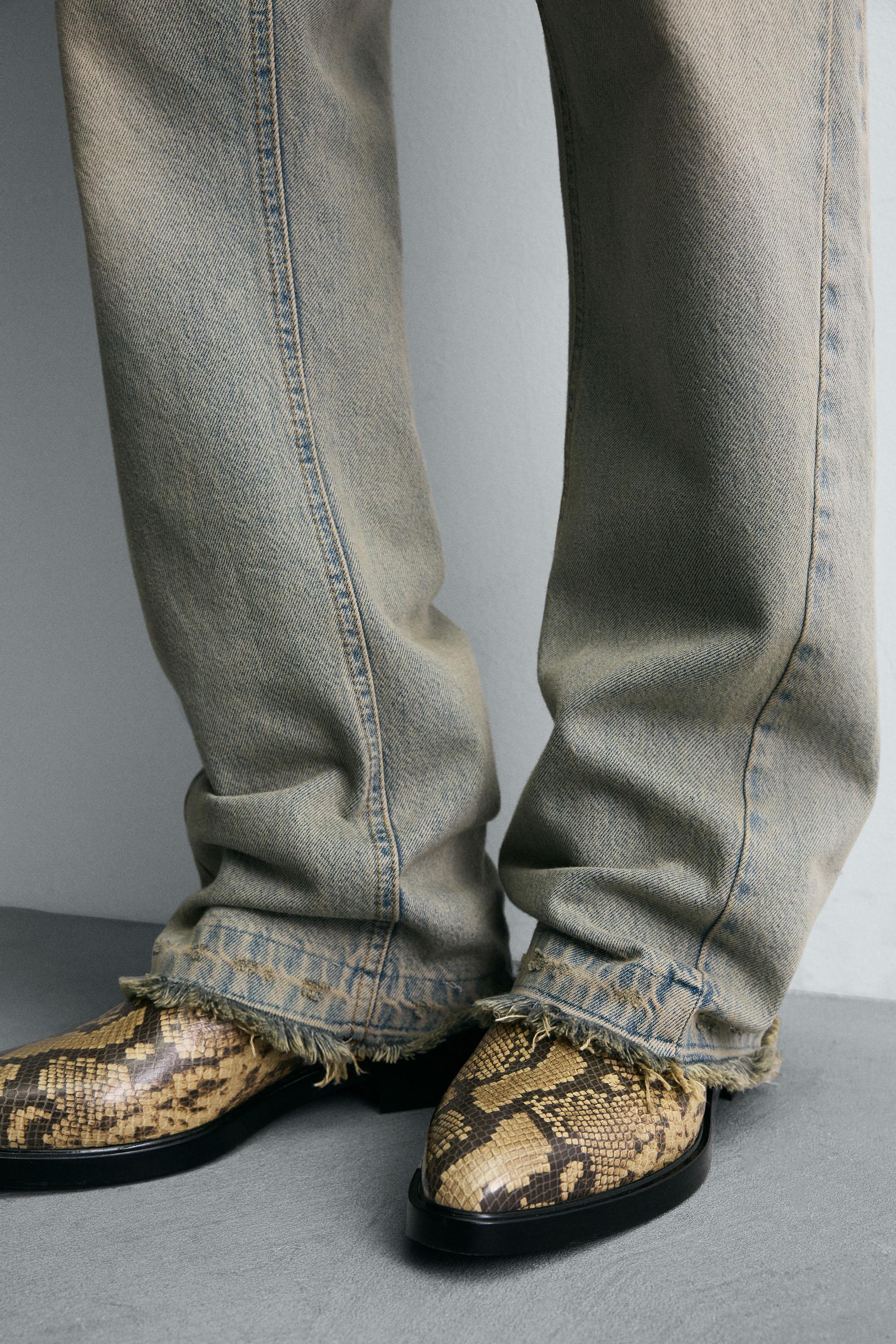 ANIMAL PRINT LEATHER BOOTS