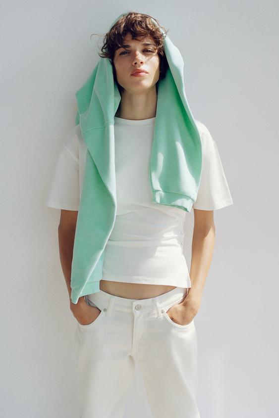 DRAWSTRING T-SHIRT - White by Zara - Image 0