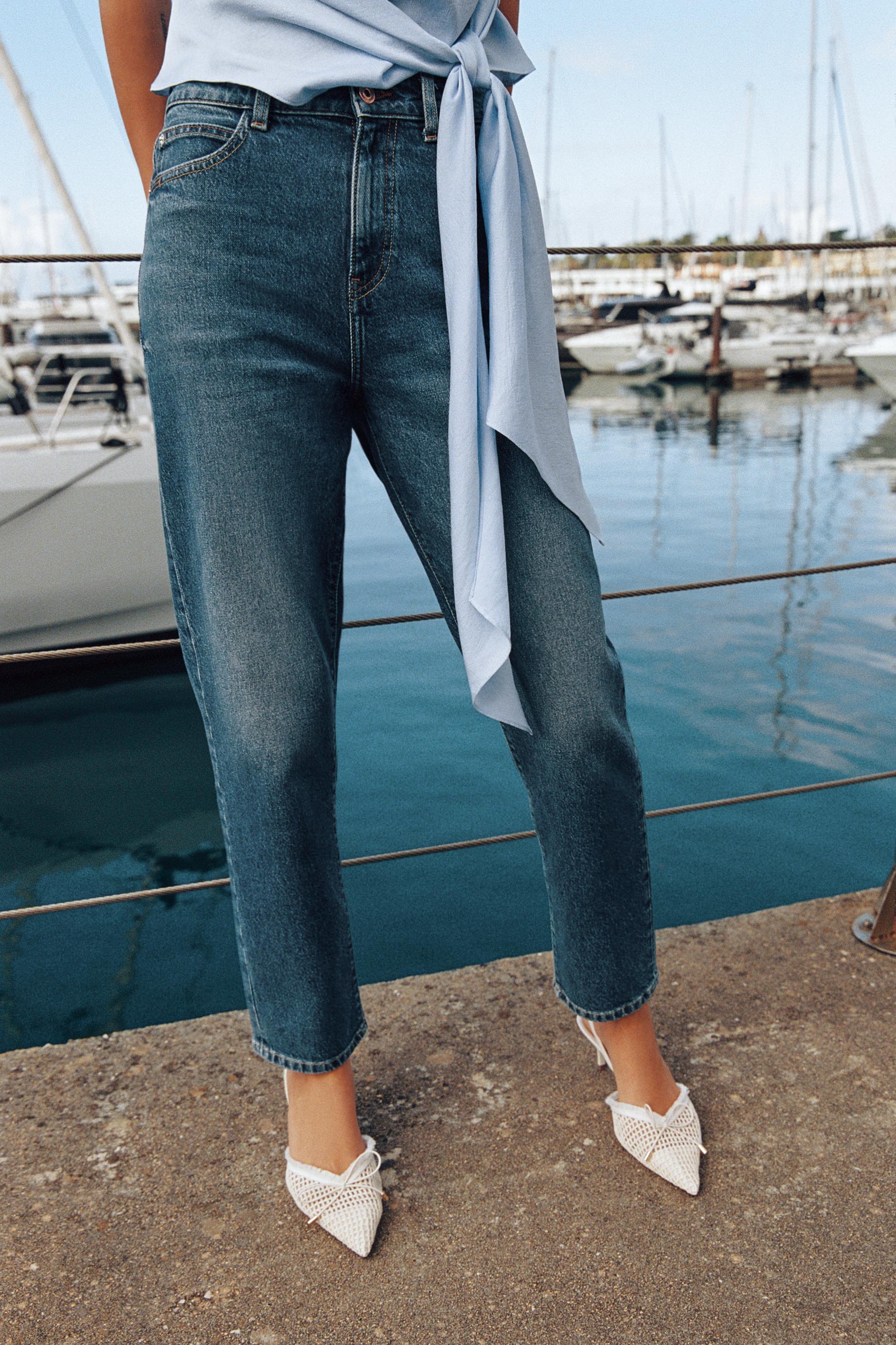 Z1975 HI-RISE MOM FIT JEANS — Blue