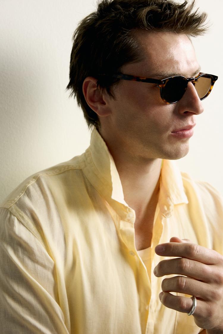 Camisa de lino 100% corte regular 5
