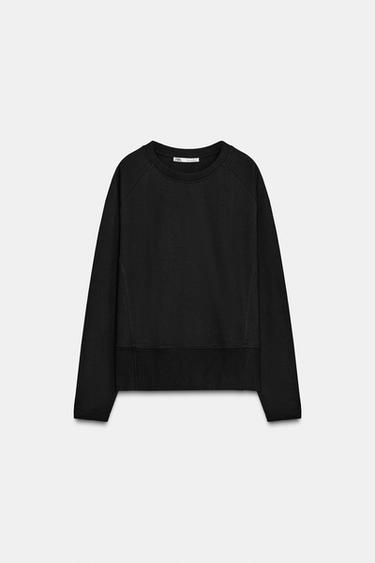SUDADERA MANGA LARGA - Negro de Zara