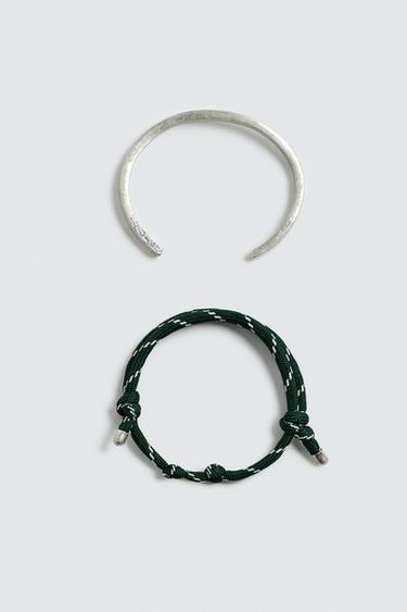 PACK OF 2 ASSORTED BRACELETS - Silver by Zara