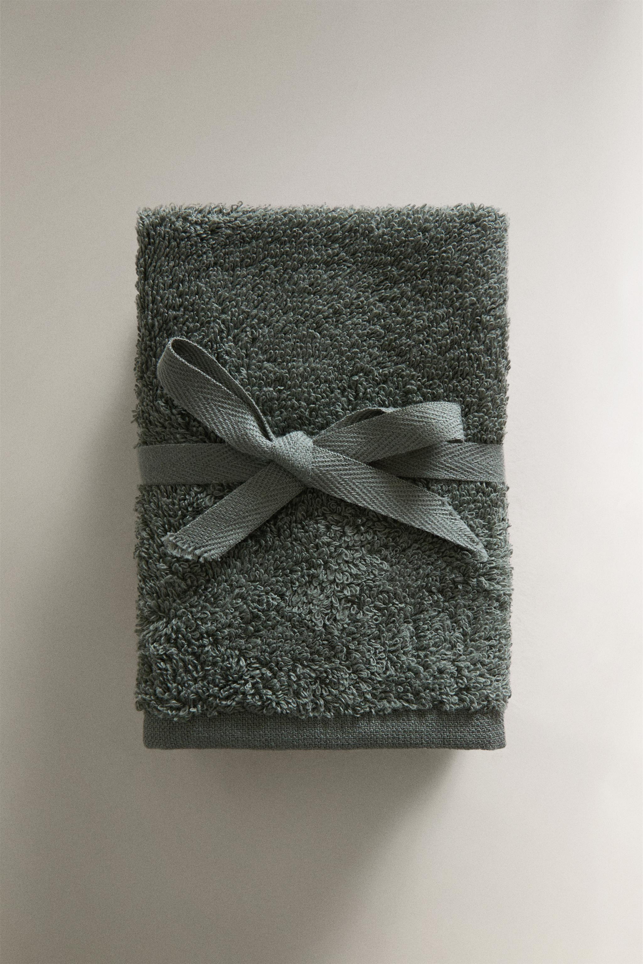 PACK OF COTTON HAND TOWELS (PACK OF 3) — Khaki