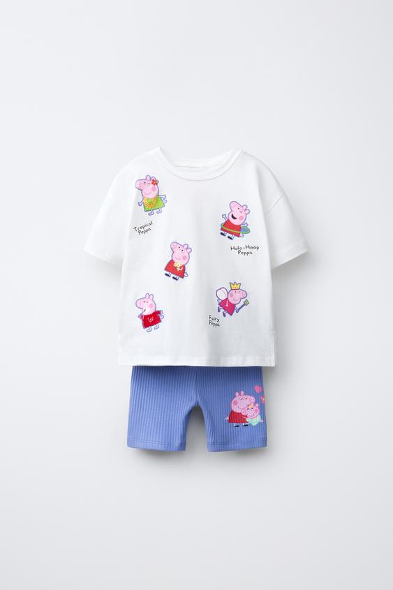 PEPPA PIG ™ T-SHIRT AND CYCLING LEGGINGS SET - Blue by Zara - Image 0