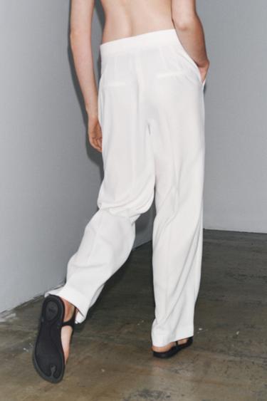PANTALON LARGE ZW COLLECTION - Écru de Zara - Image 2