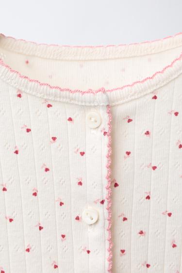 ENSEMBLE VESTE, BODY ET LEGGING À IMPRIMÉ CŒURS - Rose pastel de Zara - Image 7