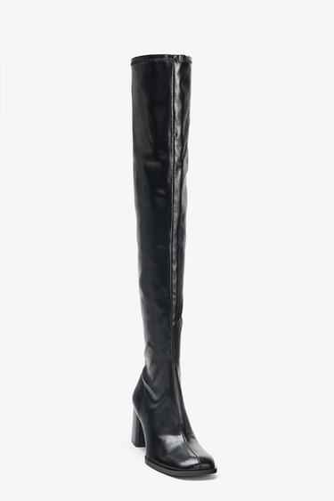 HIGH-LEG HEELED BOOTS - Black by Zara - Image 5